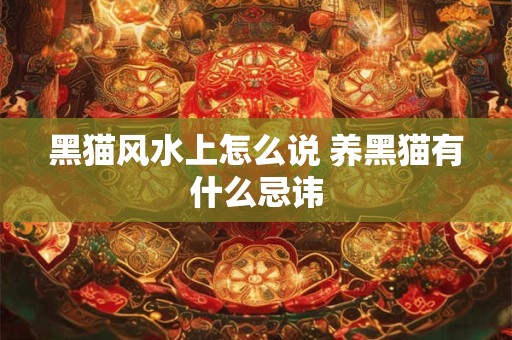 黑猫风水上怎么说 养黑猫有什么忌讳
