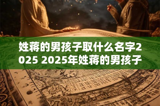 姓蒋的男孩子取什么名字2025 2025年姓蒋的男孩子应取何种名字