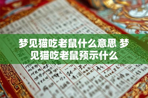 梦见猫吃老鼠什么意思 梦见猫吃老鼠预示什么