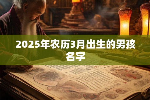 2025年农历3月出生的男孩名字