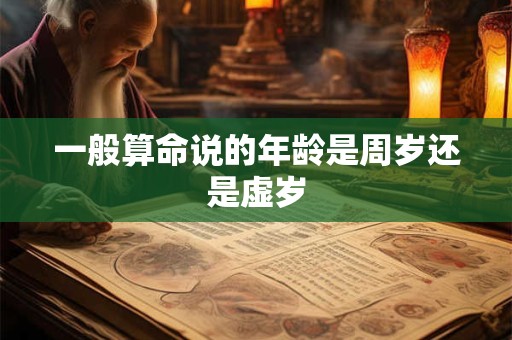 一般算命说的年龄是周岁还是虚岁
