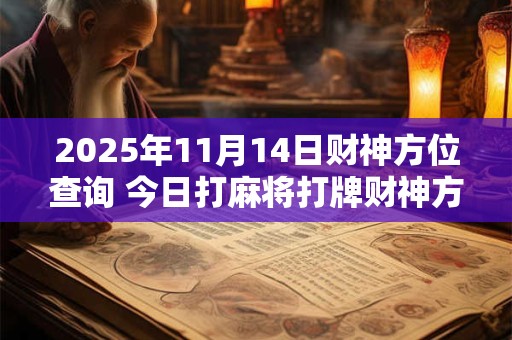 2025年11月14日财神方位查询 今日打麻将打牌财神方位