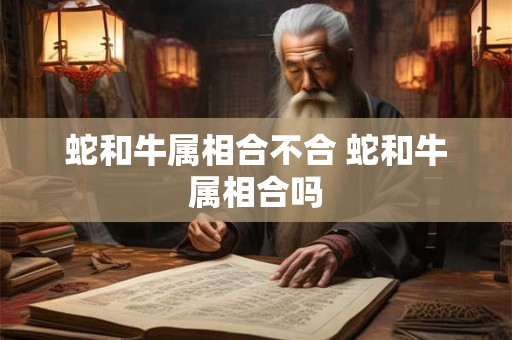 蛇和牛属相合不合 蛇和牛属相合吗