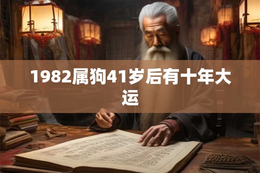 1982属狗41岁后有十年大运