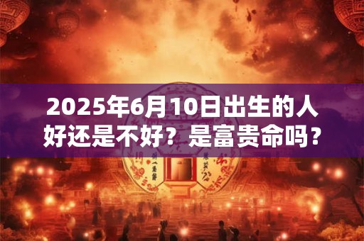 2026年6月10日出生的人好还是不好？是富贵命吗？