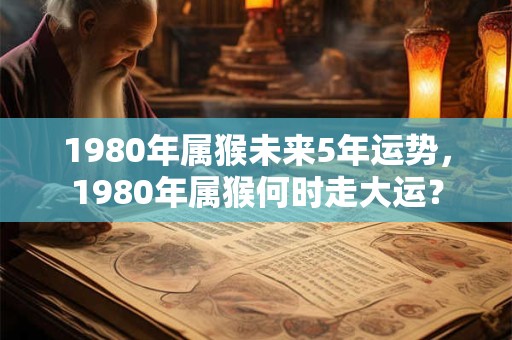 1980年属猴未来5年运势,1980年属猴何时走大运? 1980年属猴未来5年运势,1980年属猴何时走大运?