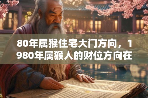 80年属猴住宅大门方向，1980年属猴人的财位方向在哪？