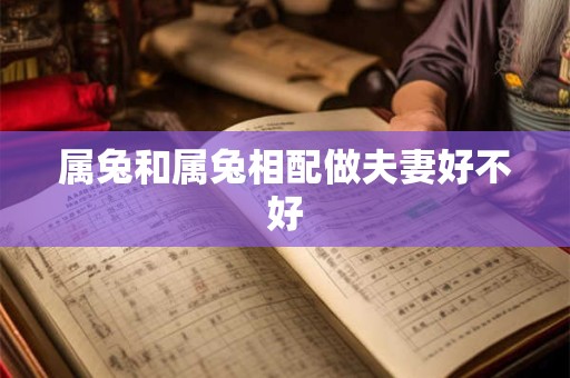 属兔和属兔相配做夫妻好不好