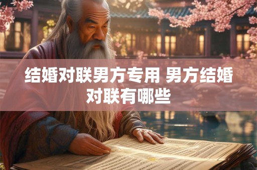 结婚对联男方专用 男方结婚对联有哪些