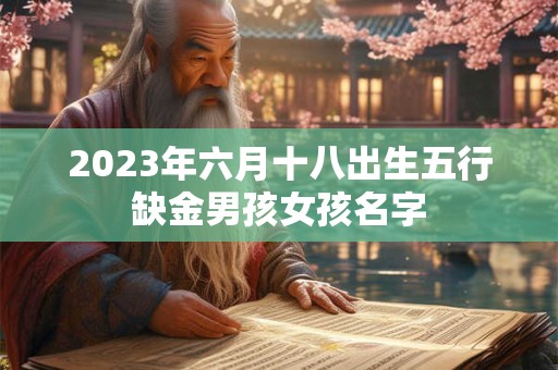 2023年六月十八出生五行缺金男孩女孩名字