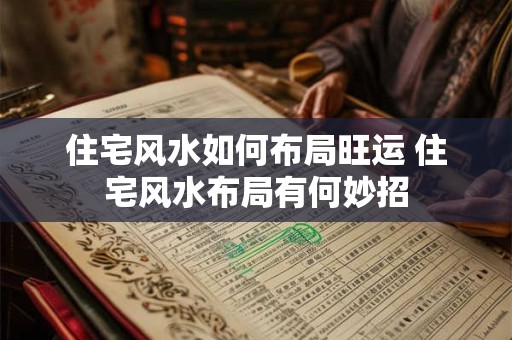 住宅风水如何布局旺运 住宅风水布局有何妙招