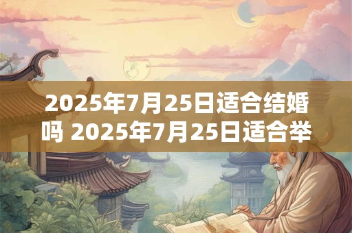 2025年7月25日适合结婚吗 2025年7月25日适合举办婚礼吗