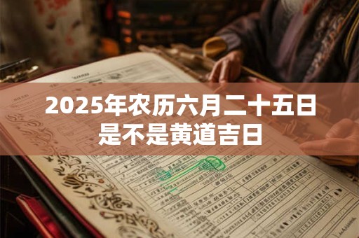 2025年农历六月二十五日是不是黄道吉日