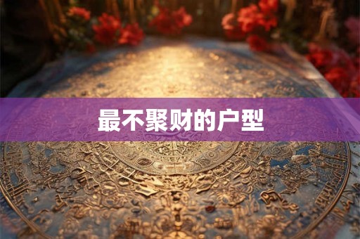最不聚财的户型