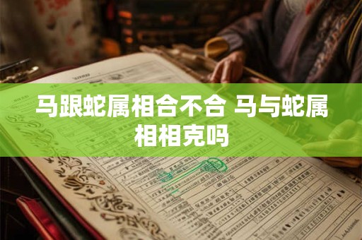 马跟蛇属相合不合 马与蛇属相相克吗