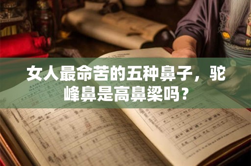 女人最命苦的五种鼻子，驼峰鼻是高鼻梁吗？