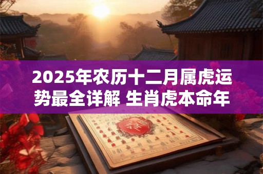2025年农历十二月属虎运势最全详解 生肖虎本命年事业运程