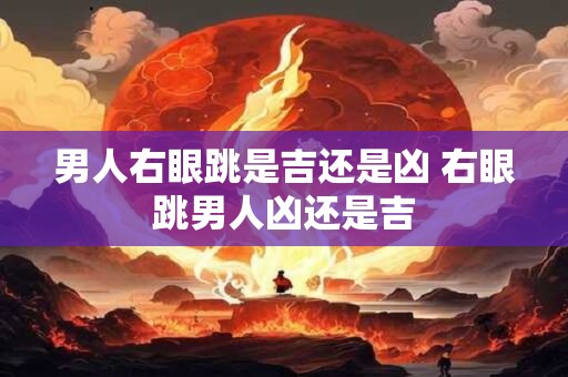 男人右眼跳是吉还是凶 右眼跳男人凶还是吉