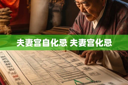 夫妻宫自化忌 夫妻宫化忌