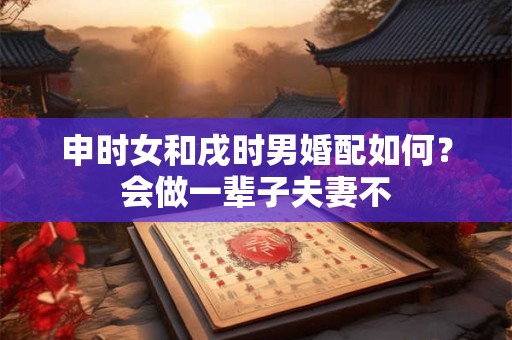 申时女和戌时男婚配如何？会做一辈子夫妻不