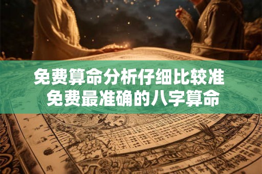 免费算命分析仔细比较准  免费最准确的八字算命