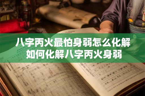 八字丙火最怕身弱怎么化解 如何化解八字丙火身弱