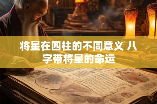 将星在四柱的不同意义 八字带将星的命运