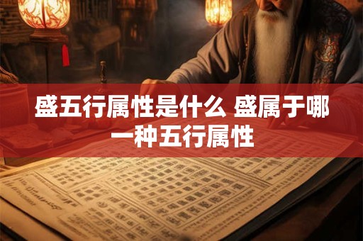 盛五行属性是什么 盛属于哪一种五行属性