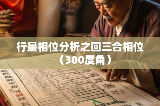 行星相位分析之回三合相位（300度角）
