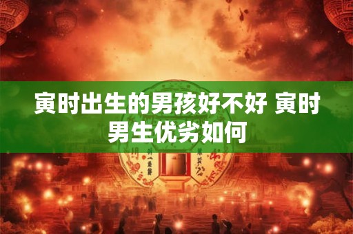 寅时出生的男孩好不好 寅时男生优劣如何