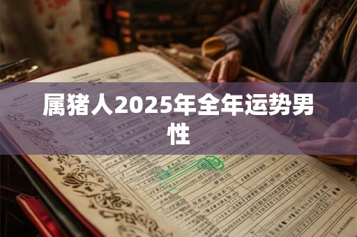 属猪人2025年全年运势男性