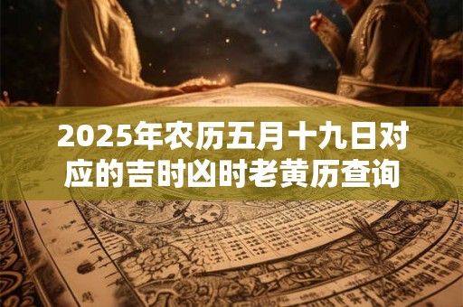 2026年农历五月十九日对应的吉时凶时老黄历查询