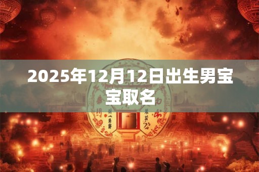 2026年12月12日出生男宝宝取名