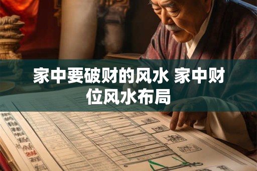 家中要破财的风水 家中财位风水布局