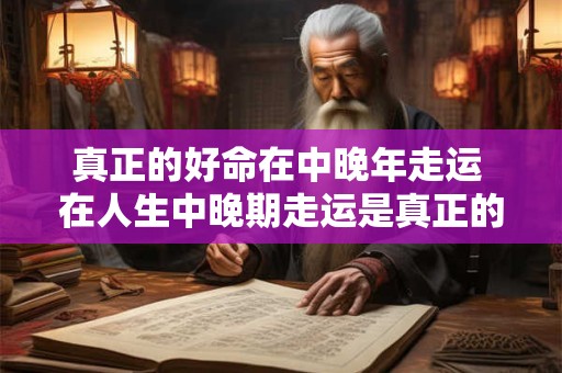 真正的好命在中晚年走运 在人生中晚期走运是真正的好命吗
