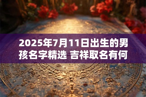 2026年7月11日出生的男孩名字精选 吉祥取名有何推荐