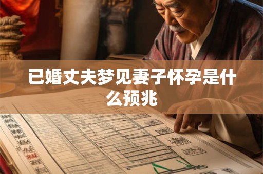 已婚丈夫梦见妻子怀孕是什么预兆