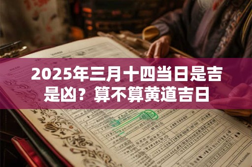 2025年三月十四当日是吉是凶？算不算黄道吉日