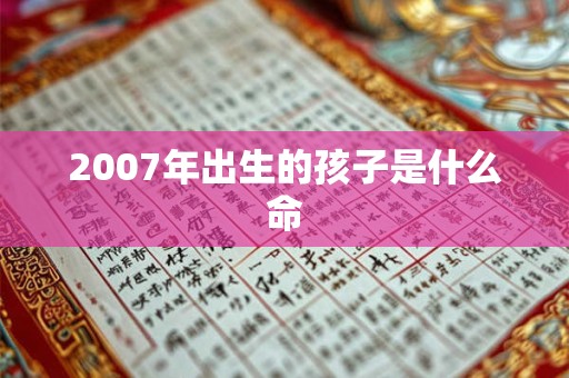 2007年出生的孩子是什么命