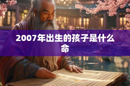 2007年出生的孩子是什么命
