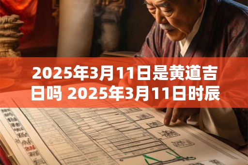 2025年3月11日是黄道吉日吗 2025年3月11日时辰吉凶查询