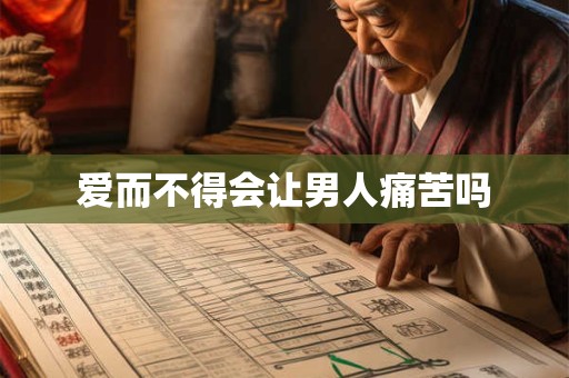 爱而不得会让男人痛苦吗
