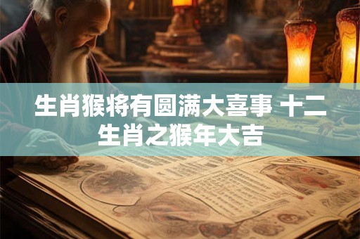 生肖猴将有圆满大喜事 十二生肖之猴年大吉