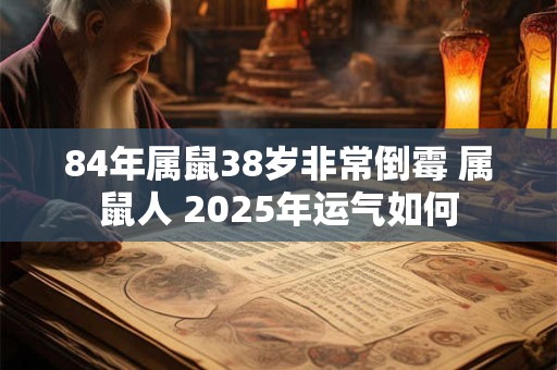 84年属鼠38岁非常倒霉 属鼠人 2025年运气如何