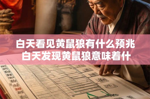 白天看见黄鼠狼有什么预兆 白天发现黄鼠狼意味着什么