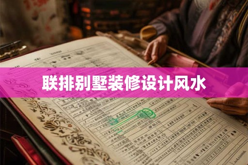联排别墅装修设计风水