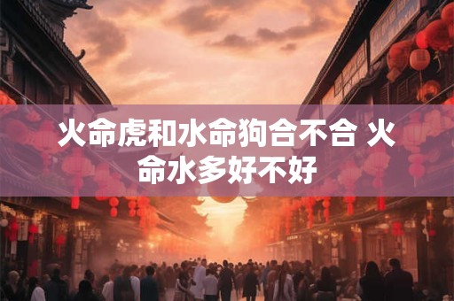 火命虎和水命狗合不合 火命水多好不好