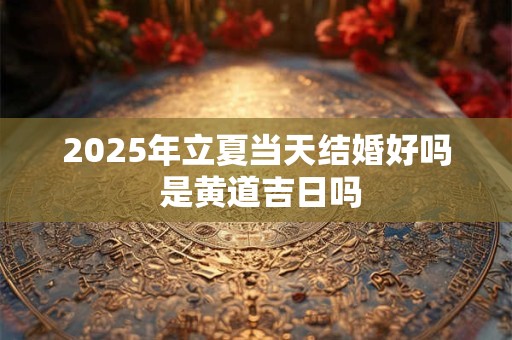 2025年立夏当天结婚好吗 是黄道吉日吗