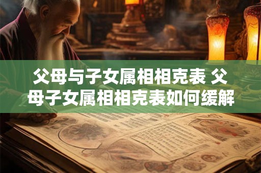 父母与子女属相相克表 父母子女属相相克表如何缓解