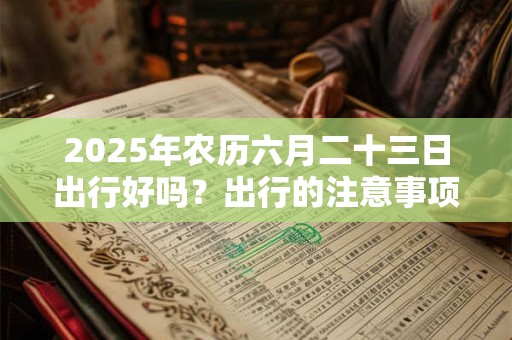 2025年农历六月二十三日出行好吗？出行的注意事项
